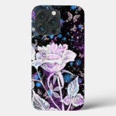Winter Roos en Butterflies iPhone Case (Achterkant)