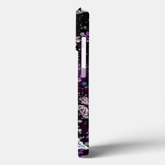 Winter Roos en Butterflies iPhone Case (Achterkant / Links)