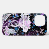 Winter Roos en Butterflies iPhone Case (Achterkant (horizontaal))