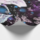 Winter Roos en Butterflies - prachtig Cadeaupapier (Hoek)