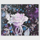 Winter Roos en Butterflies - prachtig Cadeaupapier (Vlak)