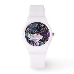 Winter Roos en Butterflies Watch Horloge
