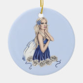 Winter Roos Fairy Ornament (Voorkant)