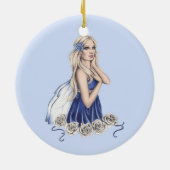 Winter Roos Fairy Ornament (Achterkant)