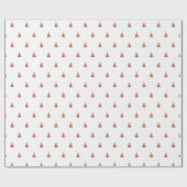 Winter Roos Gold en witte kerstboomfeestdag Cadeaupapier (Vlak)