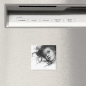 Winter Roos Kindmagneet Magneet (Insitu (Vaatwasser))