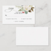 Winter Roos Pinery RSVP Informatiekaartje (Voorkant / Achterkant)