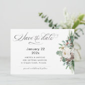 Winter Roos Pinery RSVP Save The Date (Staand voorkant)