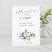 Winter Roos Pinery RSVP Save The Date (Staand voorkant)