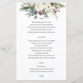 Winter Roos Pinery Wedding Menu (Voorkant)