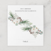 Winter Roos Pinery Wedding Plaatskaartje (Buitenkant ongevouwen)