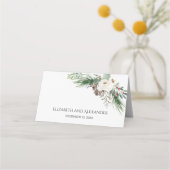 Winter Roos Pinery Wedding Plaatskaartje (Achterkant)