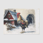 Winter Rooster Tissuepapier (Voorkant)