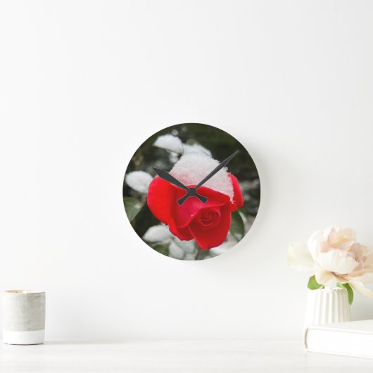 Winter Rose Wall Clock  Ronde Klok (Huis)