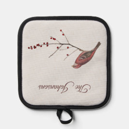 Winter Rosy Bullfinch Vogel Winterberry Holly Pannenlap