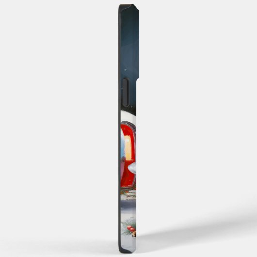 Winter Rottweiler Caravan Kerstavontuur Case-Mate iPhone Case (Achterkant / Rechts)