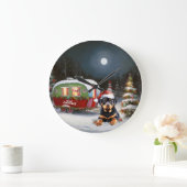 Winter Rottweiler Caravan Kerstavontuur Grote Klok (Huis)