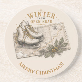 Winter Route 66 Kerst Drink Onderzetter