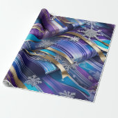 winter royal elegance wrapping paper cadeaupapier (Uitgerold)