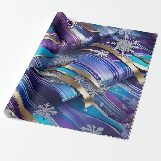 winter royal elegance wrapping paper cadeaupapier (Uitgerold)