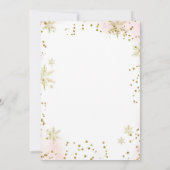 Winter Roze Baby Sprinkle Girl Baby shower Kaart (Achterkant)
