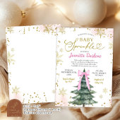 Winter Roze Baby Sprinkle Girl Baby shower Kaart