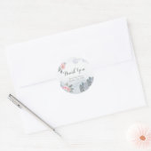 Winter Roze Bloem Baby Shower Bedank Sticker (Envelop)