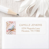 Winter Roze Bloemen Baby shower Etiket (Insitu)