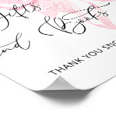 Winter Roze Bow Baby shower Cadeau Boek Poster (Hoek)