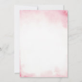 Winter Roze Bow thema Meisje Coquette Baby shower Kaart (Achterkant)