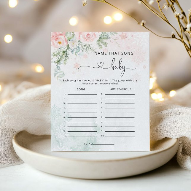 Winter roze eucalyptus Name dat lied baby shower (Creator heeft geüpload)