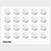 Winter Roze Floral Baby shower Dank u wel Sticker (Vel)