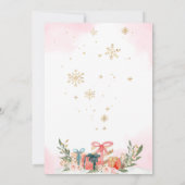 Winter Roze Gouden Sneeuwvlok Baby shower Kaart (Achterkant)