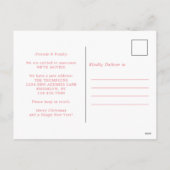 Winter Roze Kerst Deur Nieuw Huis Verhuizen Feestdagenkaart (Achterkant)