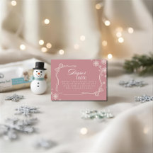 Winter roze Luier Raffle Baby shower