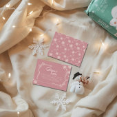 Winter roze Luier Raffle Baby shower Informatiekaartje