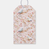 Winter Roze Meisje Baby shower Dank u Cadeaulabel (Achterkant)