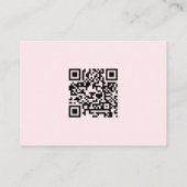 Winter Roze Meisje Baby shower Gift Registry QR co Informatiekaartje (Achterkant)