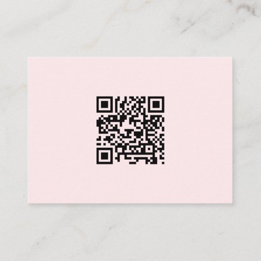 Winter Roze Meisje Baby shower Gift Registry QR co Informatiekaartje (Achterkant)