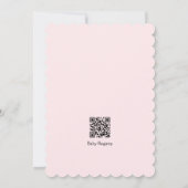 Winter Roze Meisje Baby shower QR Code Kaart (Achterkant)