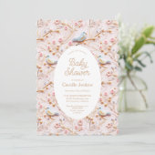 Winter Roze Meisje Baby shower QR Code Kaart (Staand voorkant)