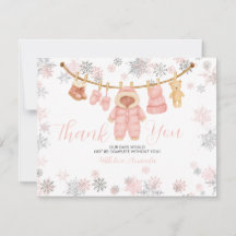 Winter Roze Meisje Baby Shower Sneeuwvlokken Bedan