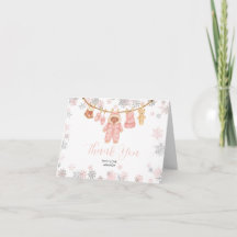 Winter Roze Meisje Baby Shower Sneeuwvlokken Bedan