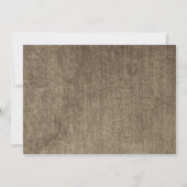 Winter Roze Meisje Baby shower Uitnodiging Burlap (Achterkant)