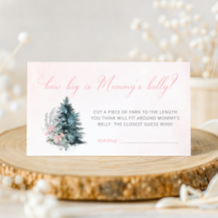 Winter Roze Meisje Hoe groot is mama's buik Informatiekaartje