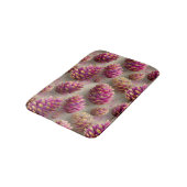 Winter Roze Pine Kegels met Gouden Accenten Badmat (Gekanteld)