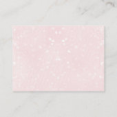 Winter Roze Pinguïn Baby shower Spel Voorspellinge Informatiekaartje (Achterkant)