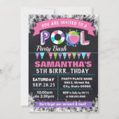 Winter roze Pool verjaardagsfeestje bash Kaart (Voorkant)