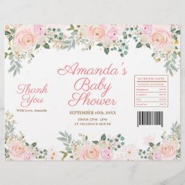 Winter Roze Sneeuwvlok Bloemenzak Verpakking Flyer