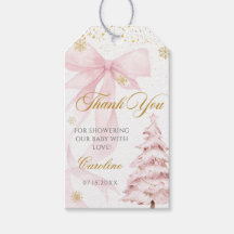 Winter Roze Strik Baby Koud Buiten Baby Shower